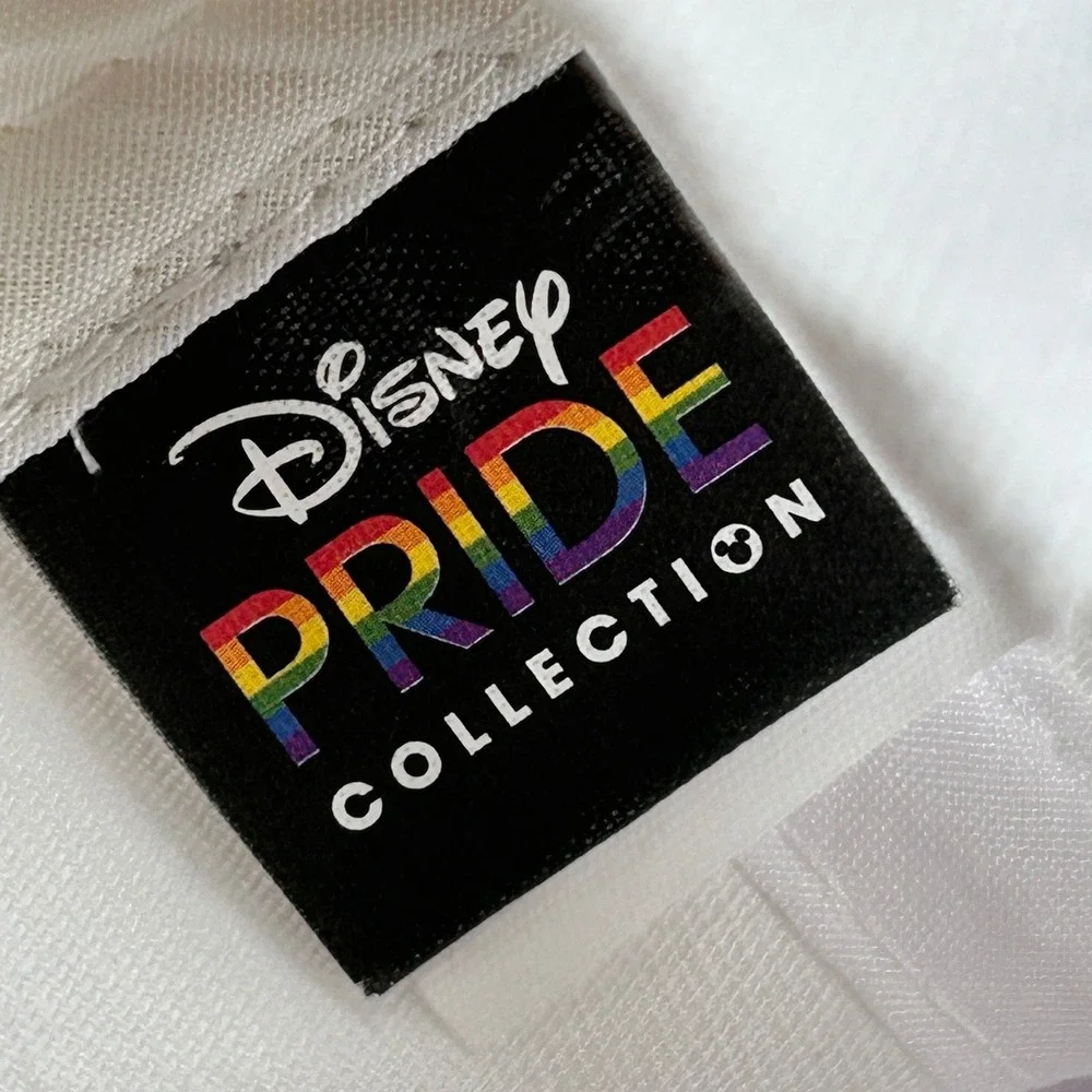 Disney Baseball Cap Snapback White Rainbow Pride Mickey Mouse Hat Unisex OSFM